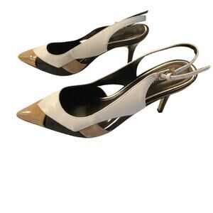 White House Black Market Sling Back Heels Size 9 1/2 M